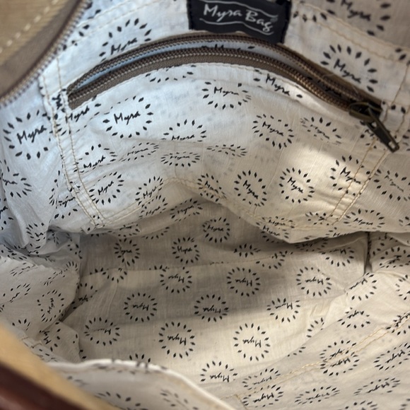 Myra Bag Striped Multicolor Canvas, Leather and Calfhair Shoulder/Crossbody Bag - Picture 11 of 11